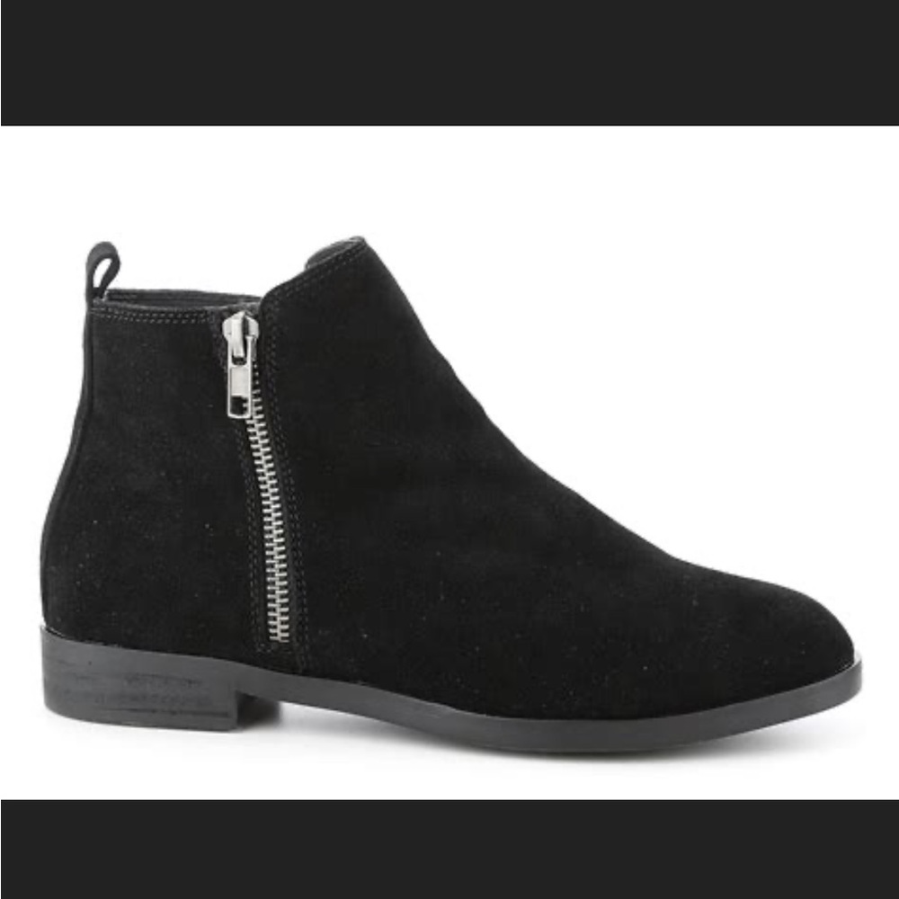 Steve Madden Reyna Suede Zip Detail Booties 8 Classic Moto Bohemian Minimalist - Picture 12 of 12